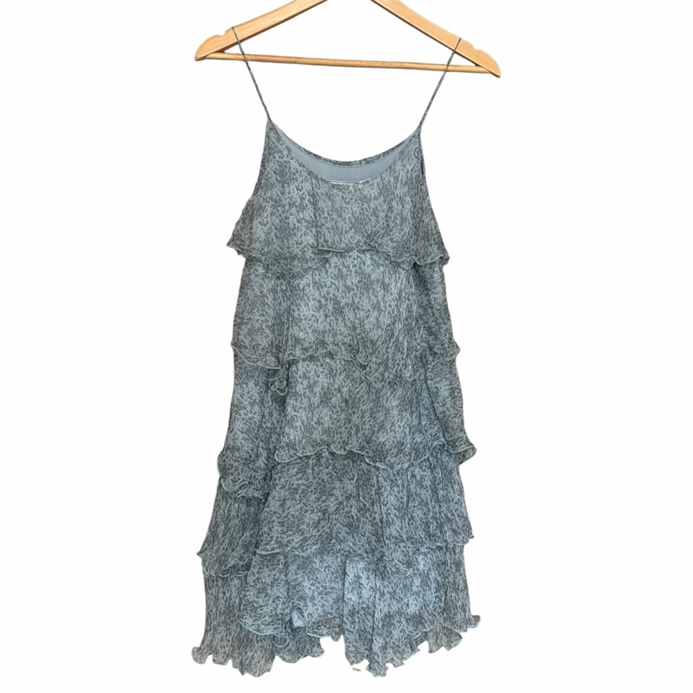 Guess Y2K Whimsical/Fairy Tiered Raffled 100% Viscose Pattern Mini Dress XS